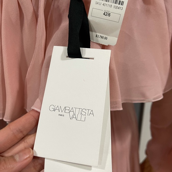 Giambattista Valli Frilled Silk Off-the-Shoulder Dress - Picture 8 of 16